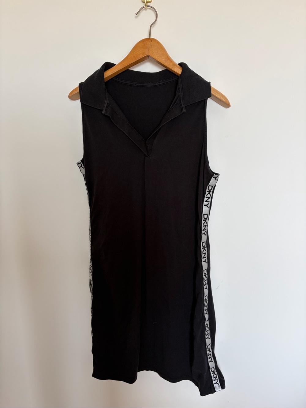 DKNY Black Women polo dress cotton